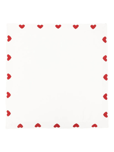  Petit Bateau Heart-motif Blanket - White 