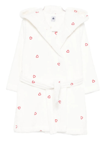  Petit Bateau Heart-print Dressing Gown - White 
