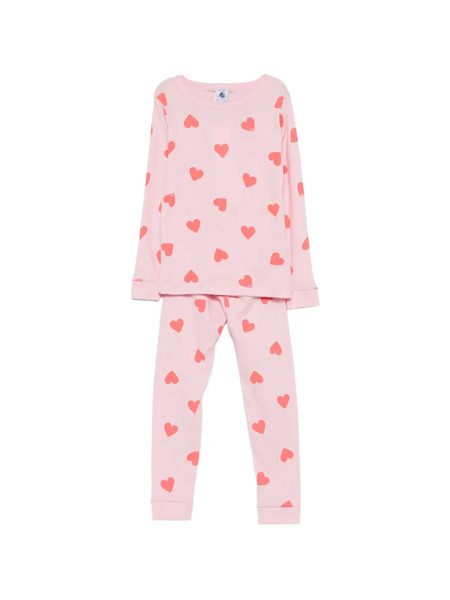  Petit Bateau Heart-print Pajamas - Pink 