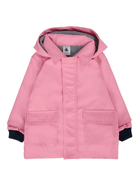  Petit Bateau Hooded Patch-pocket Raincoat - Pink 