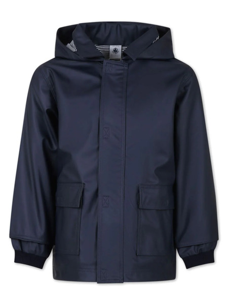  Petit Bateau Hooded Water-resistant Raincoat - Blue 