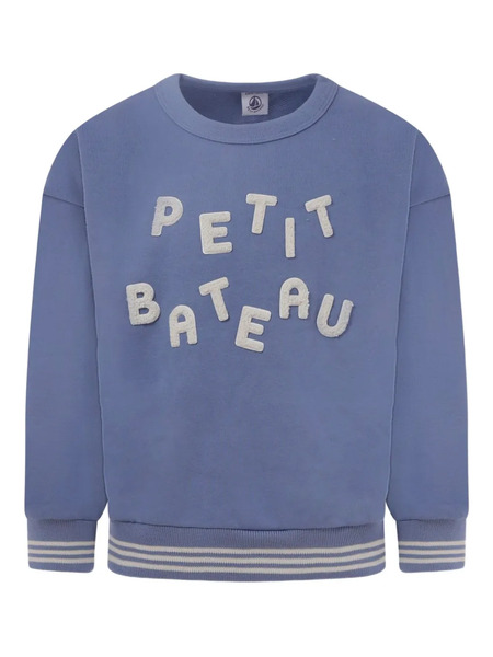  Petit Bateau Letter-patch Sweatshirt - Blue 