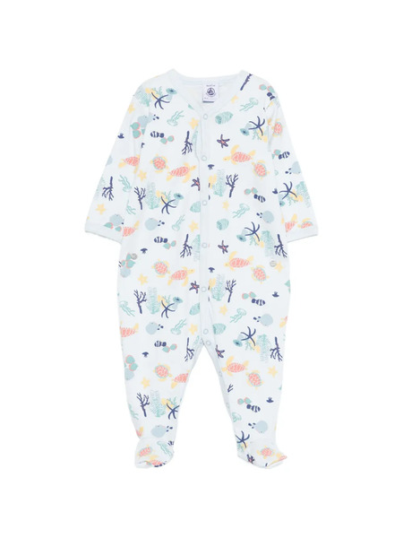  Petit Bateau Printed Pajamas - Blue 