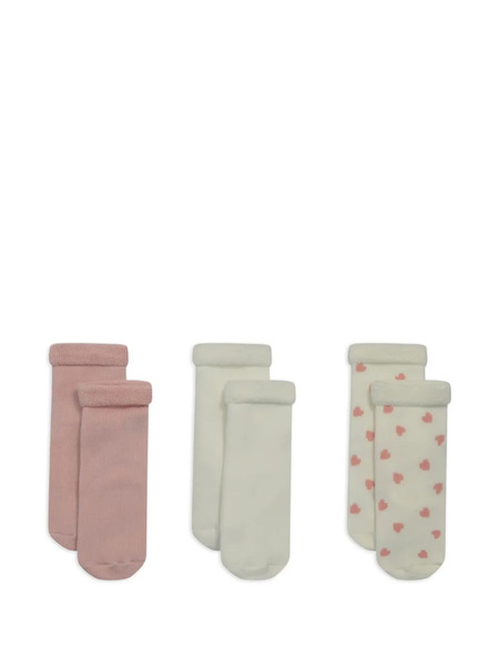  Petit Bateau Ribbed Cuff Socks (set Of Three) - Neutrals 
