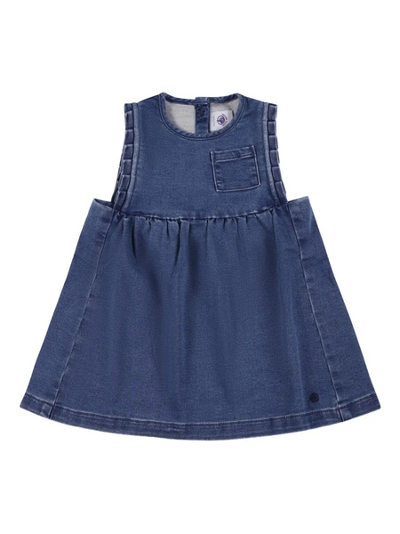 Petit Bateau Sleeveless Denim Dress - Blue 