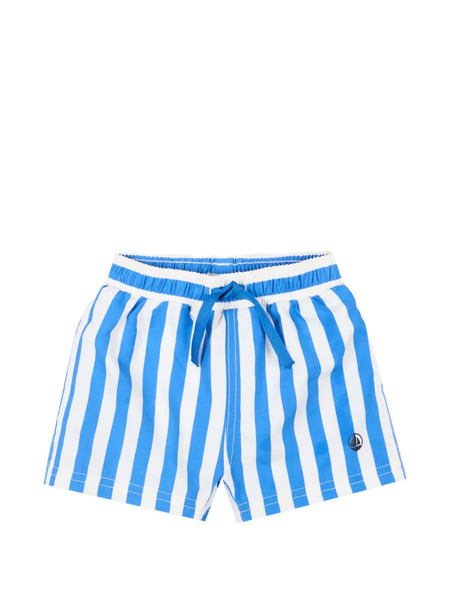  Petit Bateau Striped Swim Shorts - Blue 