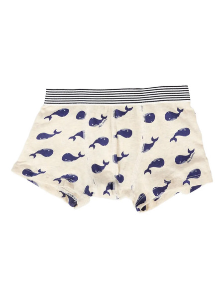  Petit Bateau Striped-whale-print Boxers (pack Of Three) - Multicolour 