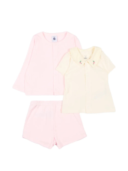  Petit Bateau T-shirts And Shorts Set (set Of Three) - Pink 
