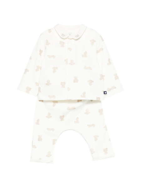  Petit Bateau Teddy-print Trousers (set Of Three) - Neutrals 