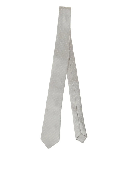 Petronius Patterned Wool Tie - Grey 