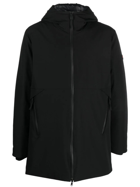  Peuterey Logo-patch Hooded Coat - Black 