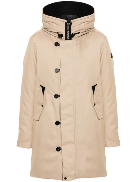  Peuterey Logo-patch Parka Coat - Neutrals 