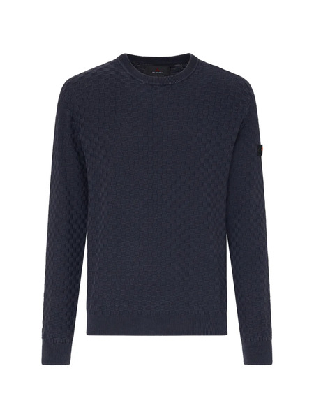  Peuterey Textured Crew-neck Sweater - Blue 