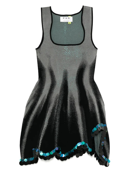  Ph5 Alyssa Wavy Tank Dress - Black 