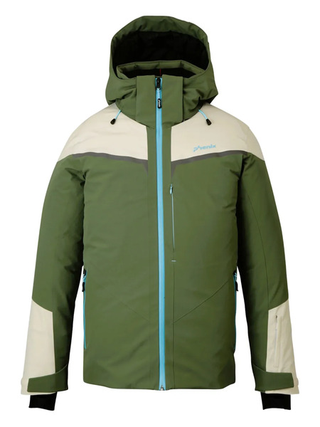  Phenix Hooded Colour-block Ski Jacket - Green 