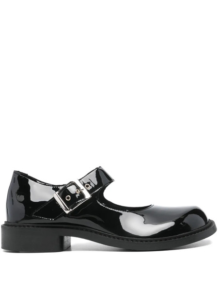  Phileo Buckle Patent Ballet Flats - Black 