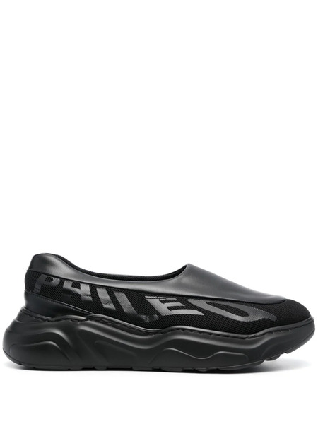  Phileo Logo-print Low-top Laceless Sneakers - Black 