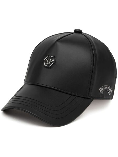  Philipp Plein Appliqué Cap - Black 