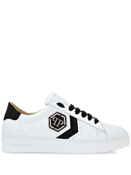  Philipp Plein Arrow Force Strass Hexagon Low-top Sneakers - White 