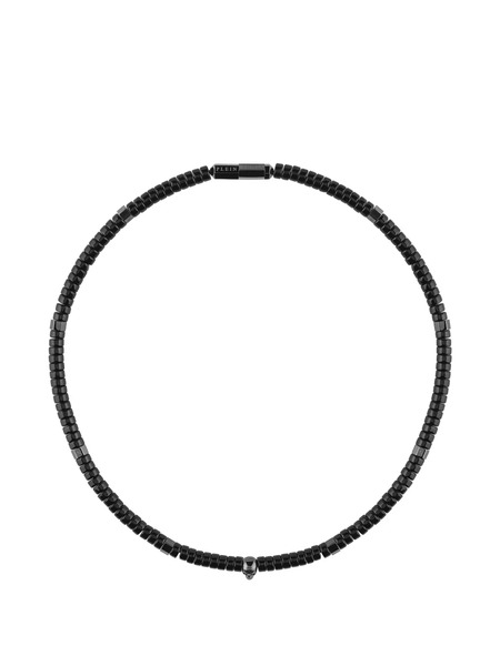  Philipp Plein Beads Skull Necklace - Black 