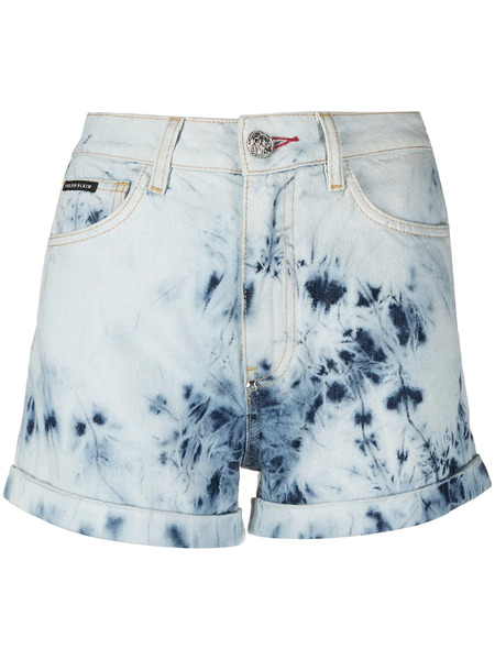  Philipp Plein Bleached Hot Pants - Blue 