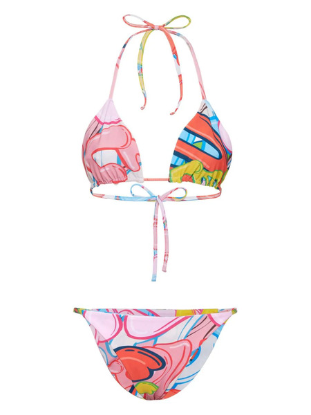  Philipp Plein Bombing Graffiti Bikini - Pink 