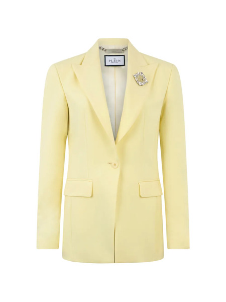  Philipp Plein Brooch-detail Blazer - Yellow 