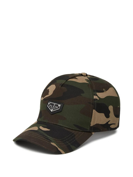  Philipp Plein Camouflage-pattern Baseball Cap - Brown 