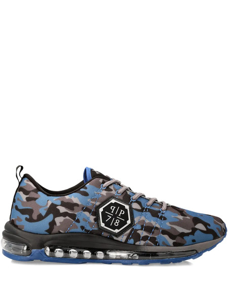  Philipp Plein Camouflage Runner Snakers - Blue 