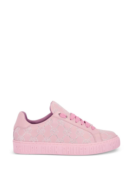  Philipp Plein Carson Monogram Strass Low-top Sneakers - Pink 