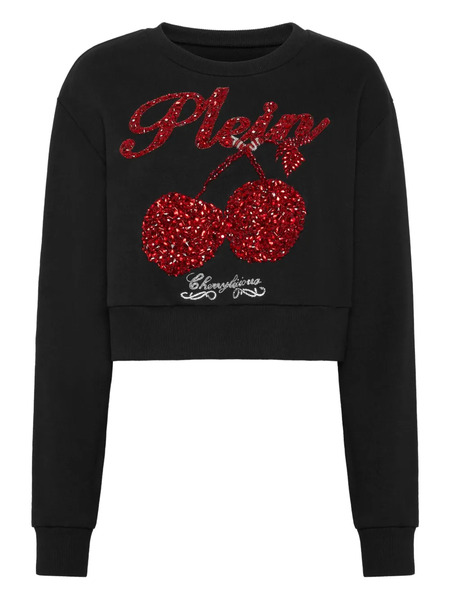  Philipp Plein Cherries Embellished Sweatshirt - Black 