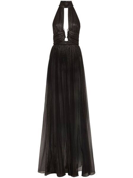  Philipp Plein Chiffon Gown - Black 