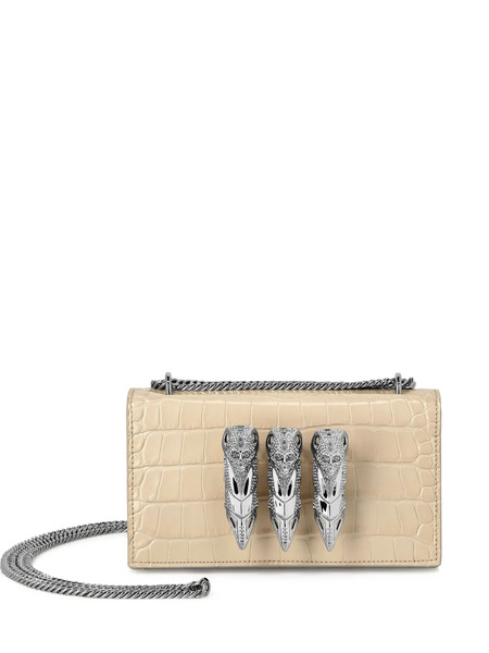  Philipp Plein Crocodile-print Claw Clutch - Neutrals 