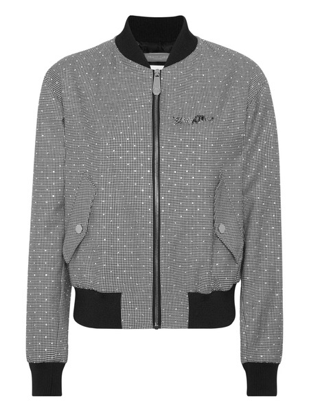  Philipp Plein Cropped Bomber Jacket - Black 