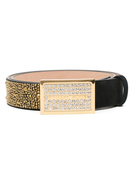  Philipp Plein Crystal-embellished Belt - Black 