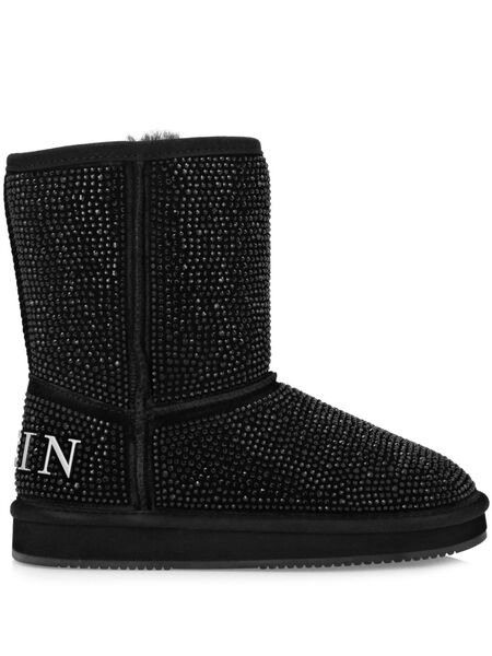  Philipp Plein Crystal-embellished Boots - Black 