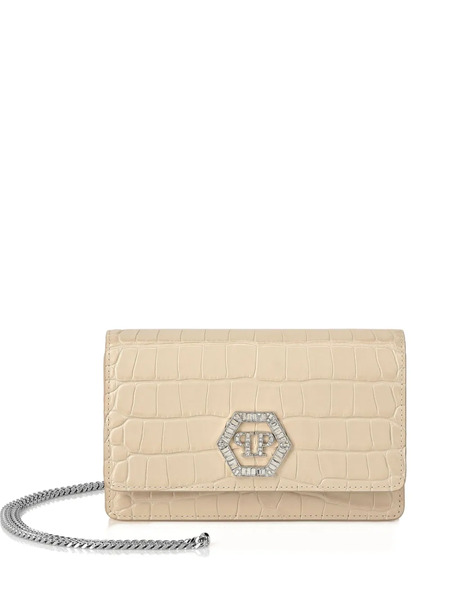  Philipp Plein Crystal-embellished Crossbody Bag - Neutrals 