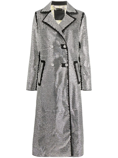  Philipp Plein Crystal-embellished Long Coat - Black 