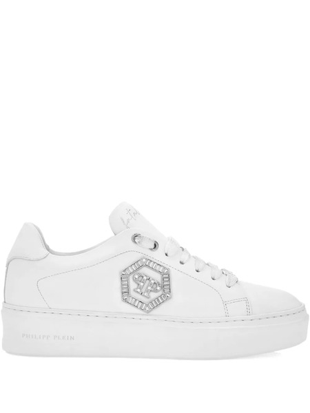  Philipp Plein Crystal-embellished Low-top Sneakers - White 