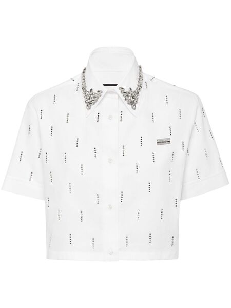  Philipp Plein Crystal-embellished Shirt - White 