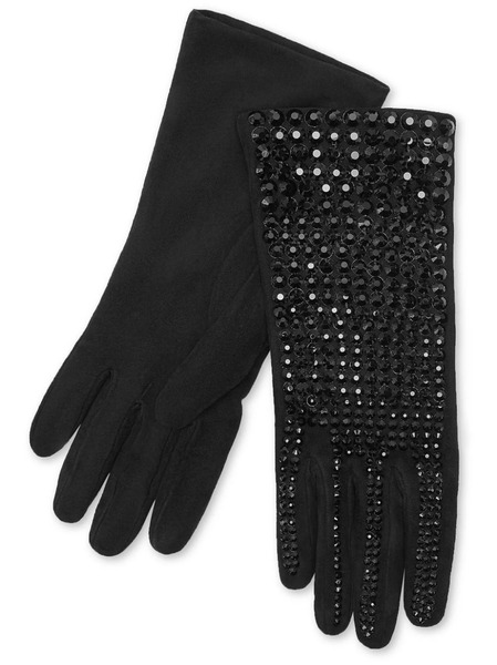  Philipp Plein Crystal-embellished Suede Mid-gloves - Black 