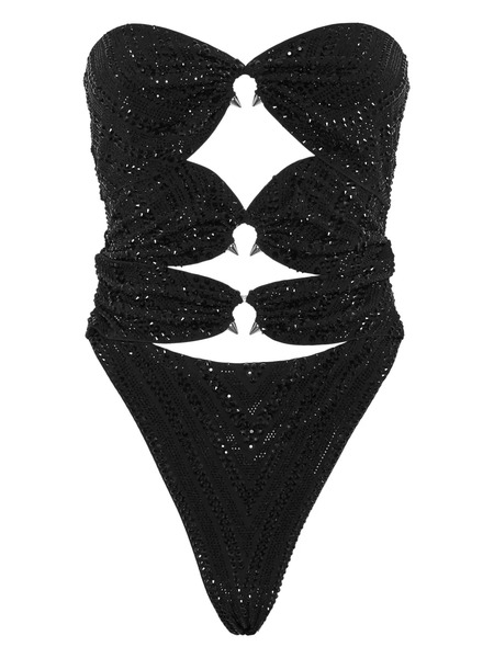  Philipp Plein Crystal-embellished Swimsuit - Black 
