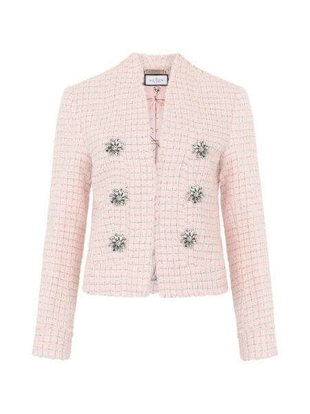  Philipp Plein Crystal-embellished Tweed Jacket - Pink 
