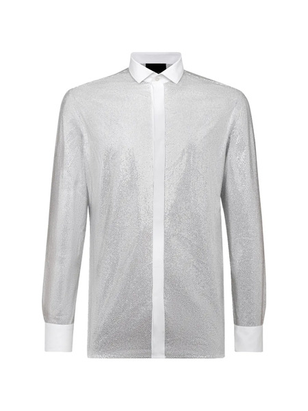  Philipp Plein Crystal Platinum Cut Shirt - Silver 