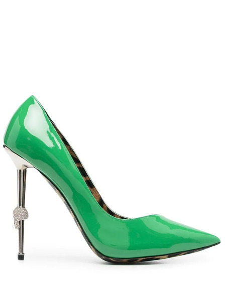  Philipp Plein Decollete 120mm Patent Pumps - Green 
