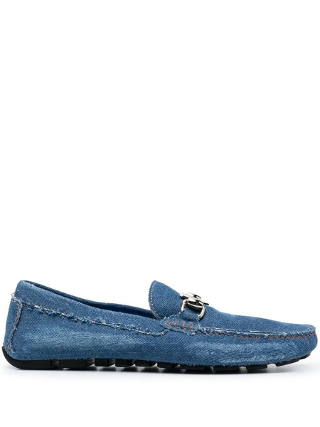  Philipp Plein Denim Slip-on Moccasins - Blue 