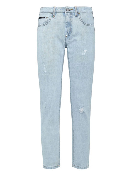  Philipp Plein Distressed-effect Boyfriend Jeans - Blue 