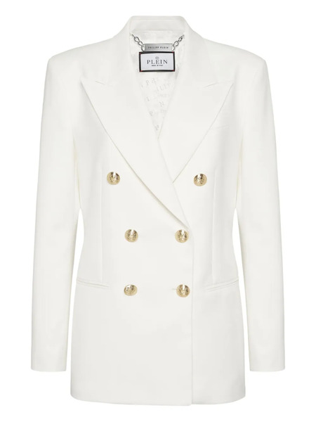  Philipp Plein Double-breasted Blazer - White 