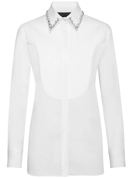 Philipp Plein Embellished Long-sleeve Shirt - White 