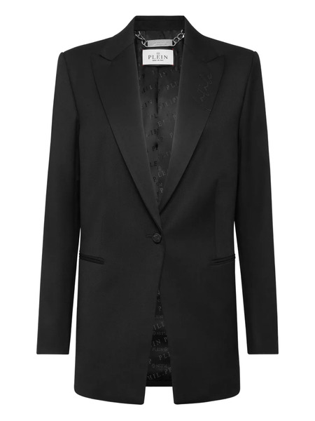  Philipp Plein Embroidered Single-breasted Blazer - Black 